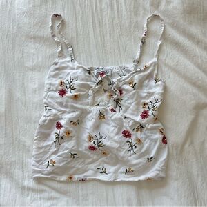 Floral White Top